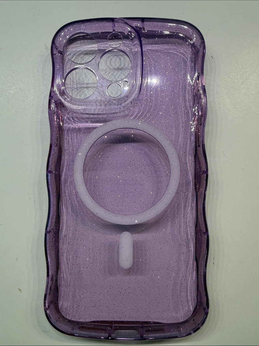 Purple Glitter MagSafe Compatible Phone Case